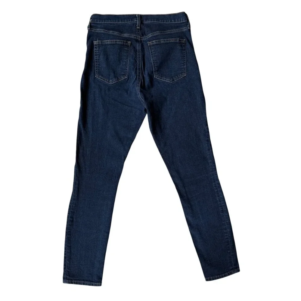 GAP true skinny high rise dark wash blue denim stretchy jeans women's 30S/10S - Picture 2 of 10